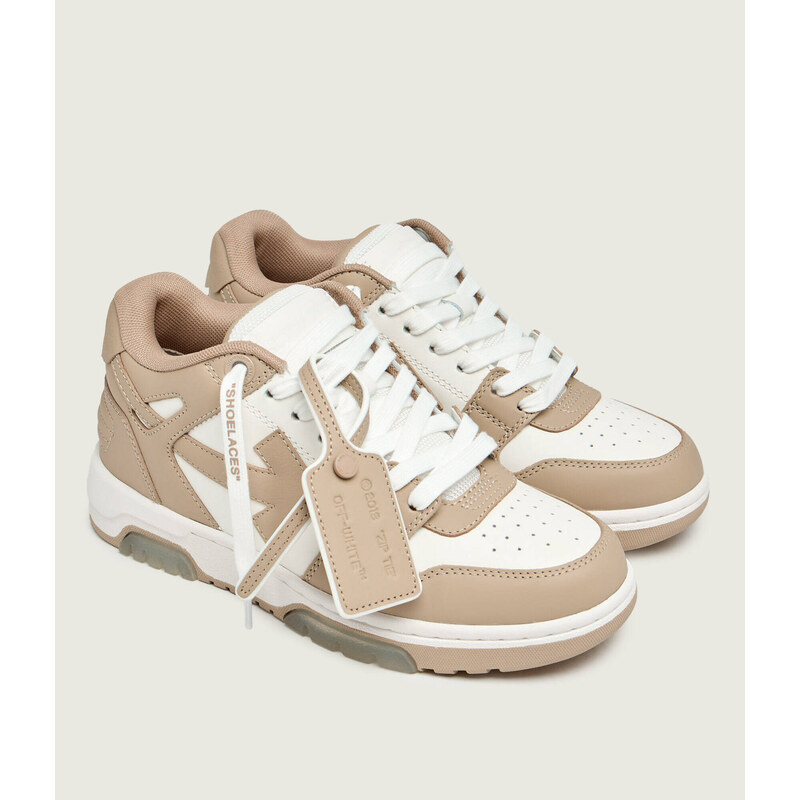 OFF-WHITE Kožené tenisky W-OUT OF OFFICE