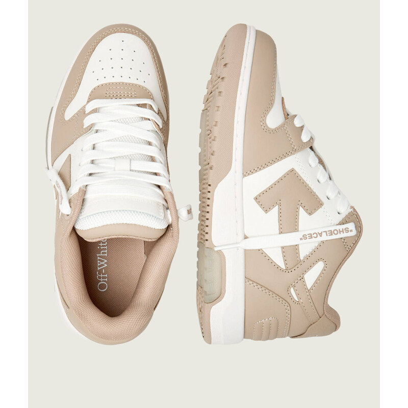 OFF-WHITE Kožené tenisky W-OUT OF OFFICE