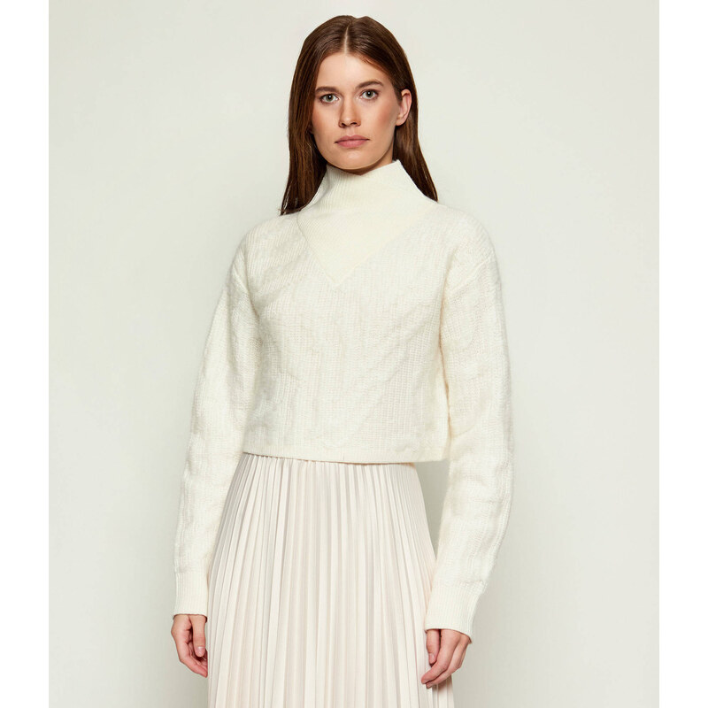 BOSS BLACK Vlněný rolák Fisura | Cropped Fit 108816212