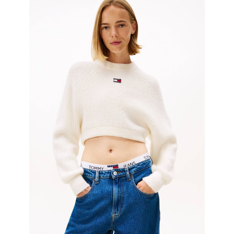 Tommy Jeans Svetr | Cropped Fit | s příměsí vlny