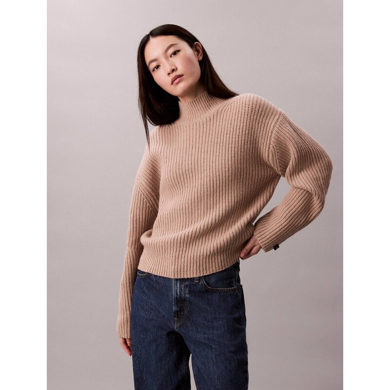 Calvin Klein Jeans Vlněný polorolák | Relaxed fit 108810207