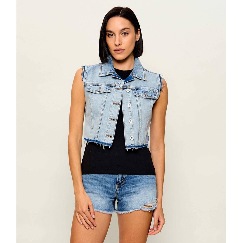 Hugo Blue Džínová vesta Garis_B | Cropped Fit