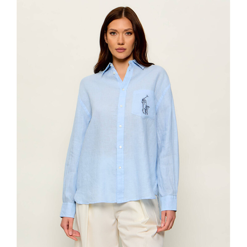 POLO RALPH LAUREN Lněná košile Pony | Oversize fit