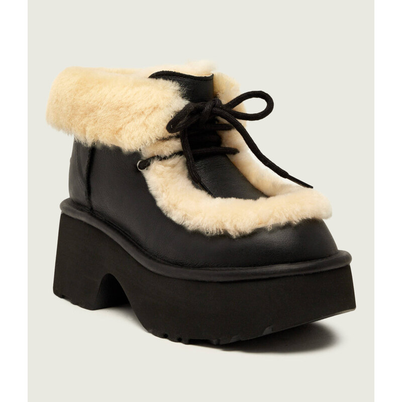 UGG Kožené kotníkové boty na platformě W ESMEE shearling | s