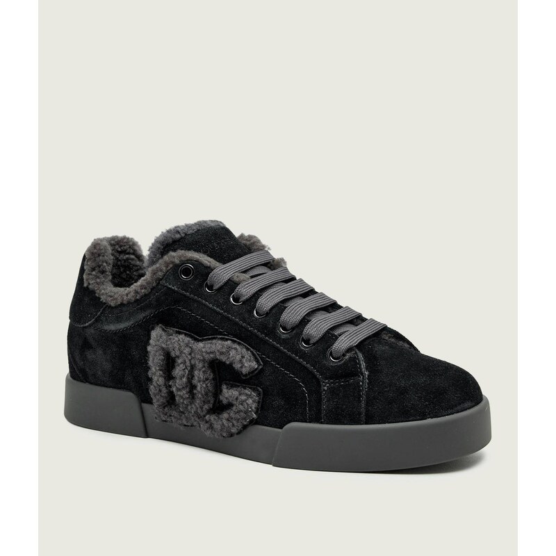 Dolce & Gabbana Kožené tenisky | shearling