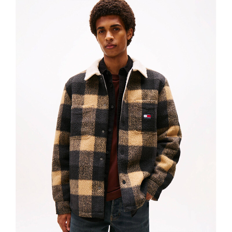 Tommy Jeans Oteplená bunda | Oversize fit | shearling