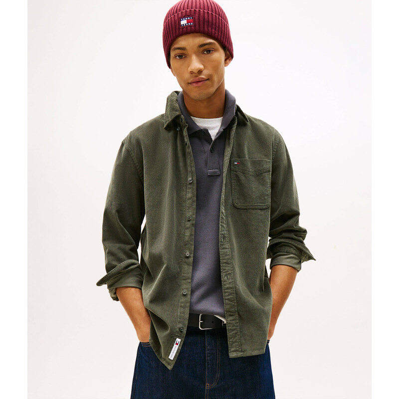 Tommy Jeans Košile | regular fit | manšestr