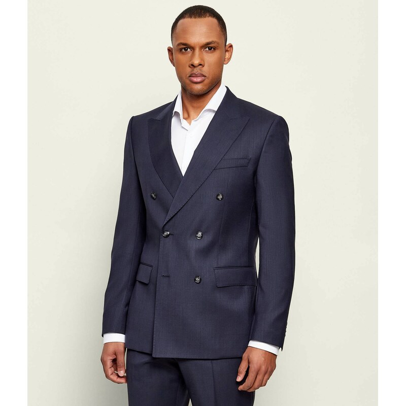 BOSS BLACK Vlněný oblek H-Huge-2pcs-DB-254 | Slim Fit