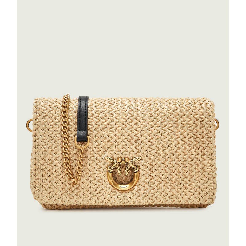 Pinko Psaníčko CLICK SOFT HORIZONTAL MINI s přídavkem kůže 115131829
