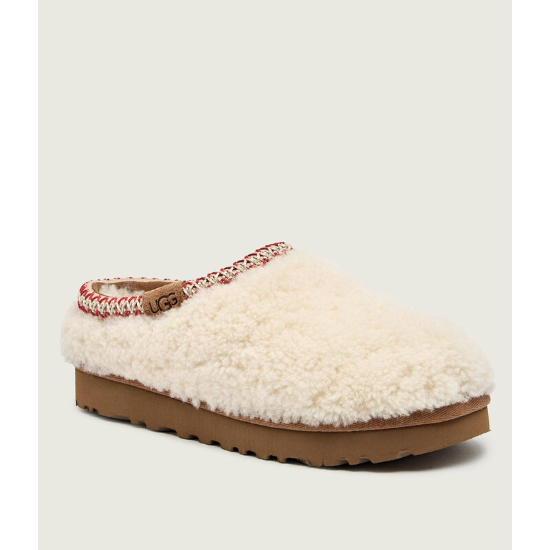 UGG Kožené pantofle typu mules TASMAN MAXI CURLY | s příměsí vlny 108585636