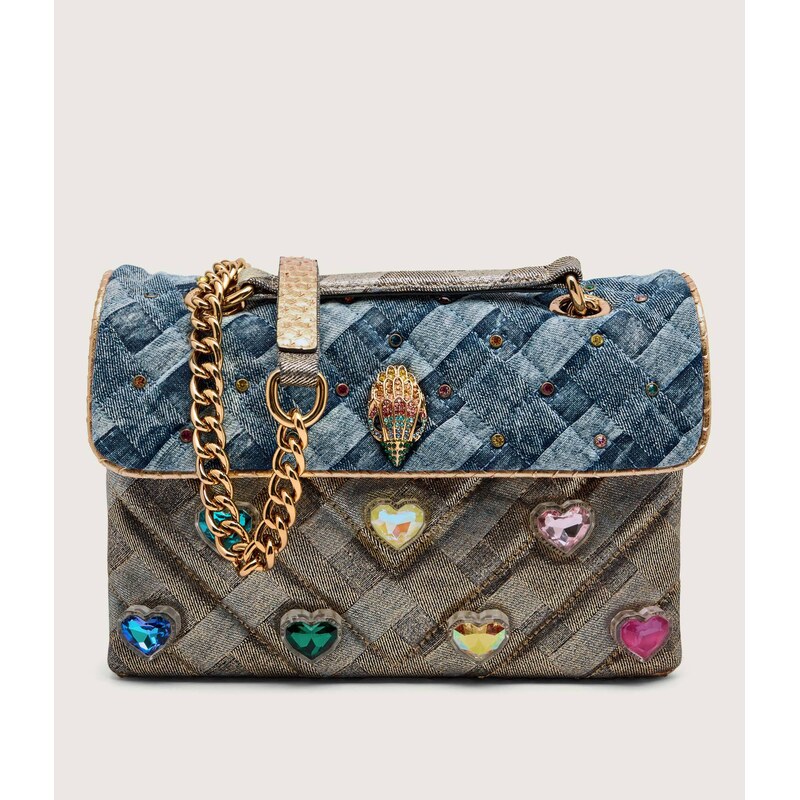 Kurt Geiger Džínová kabelka na rameno KENSINGTON HEART 108550074
