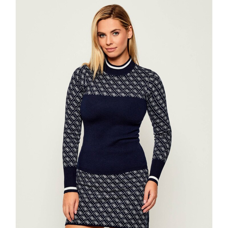 GUESS Polorolák AUBREY | Slim Fit | s příměsí vlny 108550558