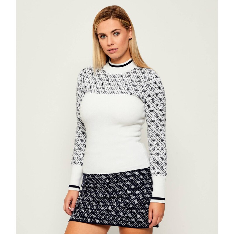 GUESS Polorolák AUBREY | Slim Fit | s příměsí vlny 108550559