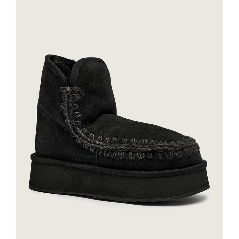 MOU Sněhule Platform boot suede | shearling | zamsz