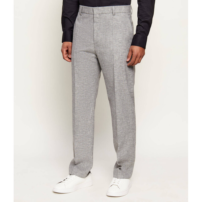HUGO Oblek Kris/Teagan231X | Modern fit přidáním lnu