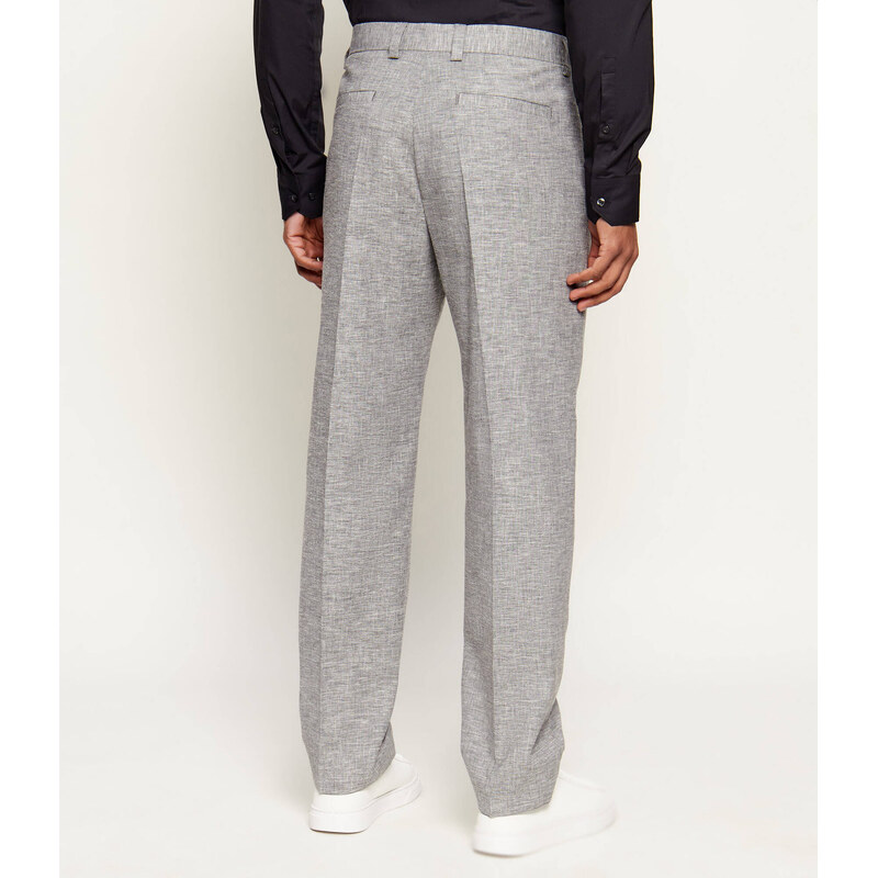 HUGO Oblek Kris/Teagan231X | Modern fit přidáním lnu