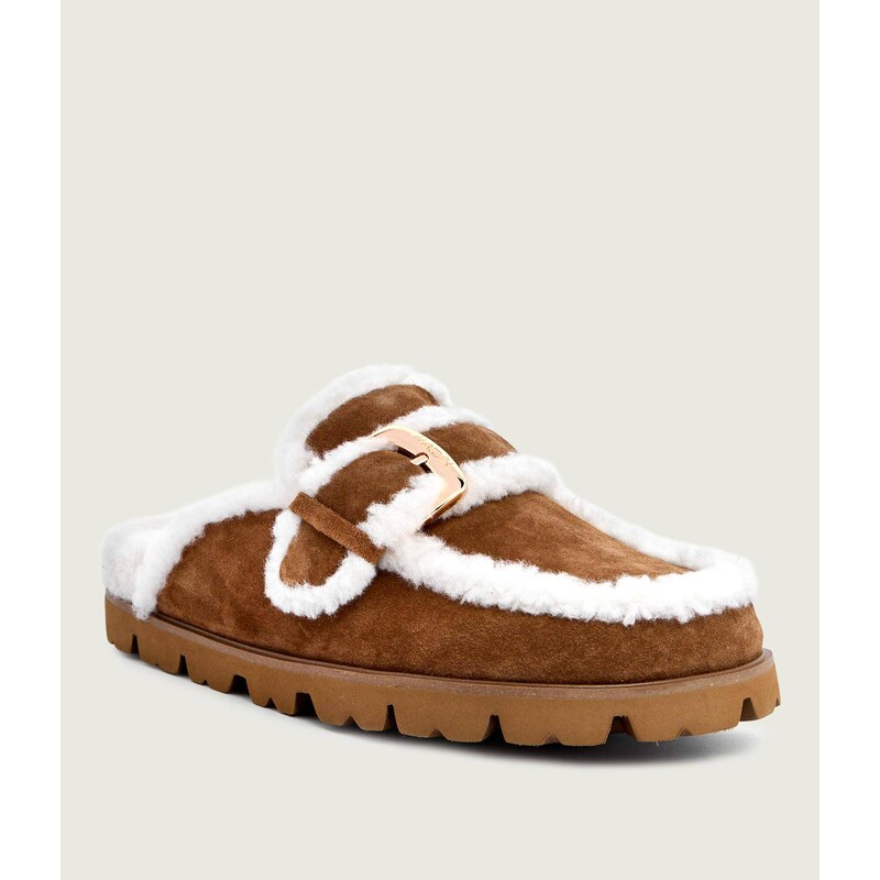 Marc Cain Kožené domácí obuv | shearling