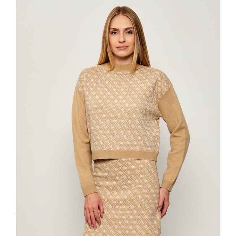 GUESS Polorolák AUBREY| Loose fit | s příměsí vlny 108462196