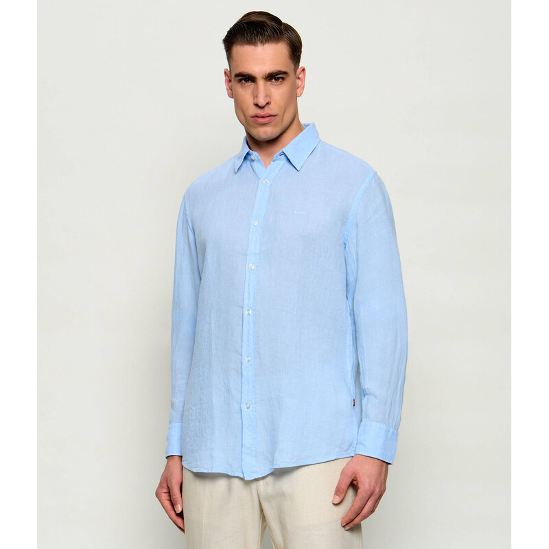 BOSS ORANGE Lněná košile Relegant_6_M | regular fit
