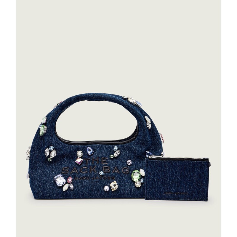 Marc Jacobs Džínová kabelka na rameno + váček THE GEM DENIM SACK BAG 108443742
