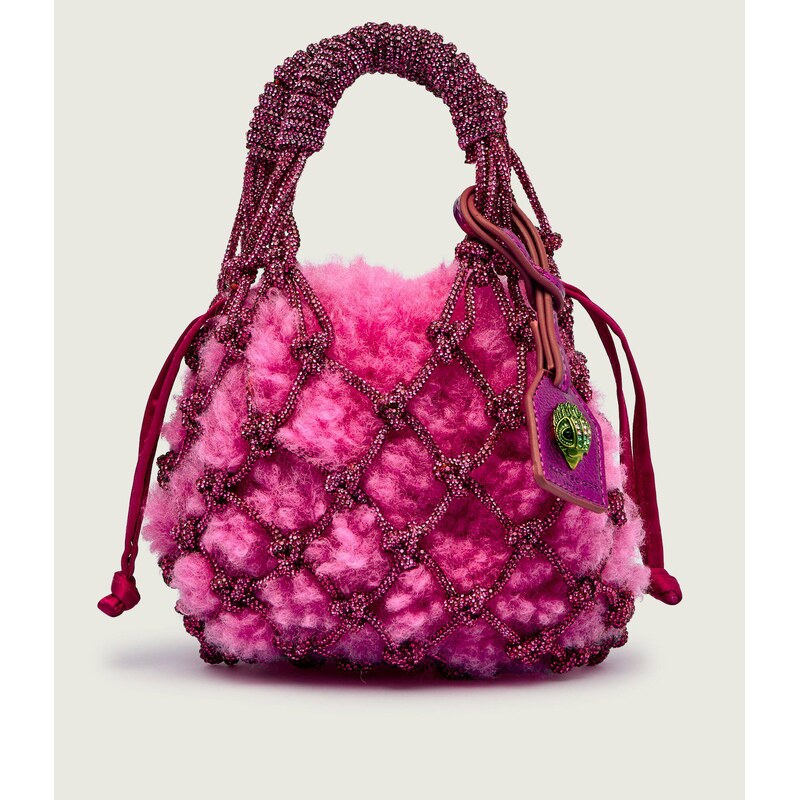 Kurt Geiger Kabelka na rameno 2v1 MACRAME CRYSTAL | shearling