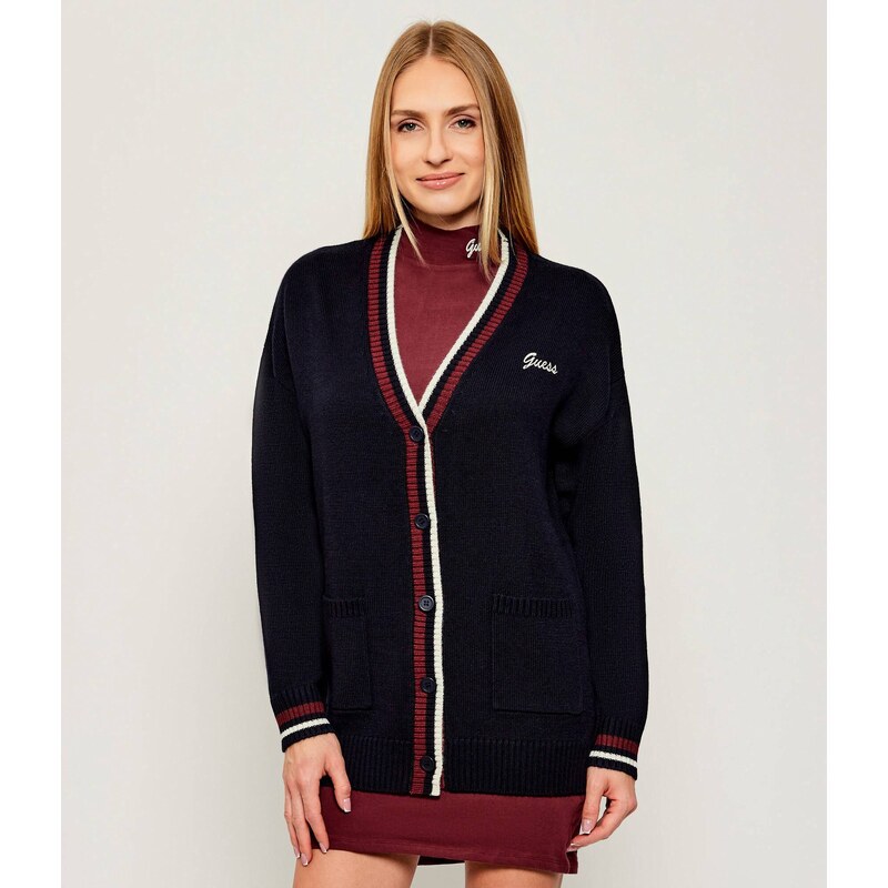 GUESS ACTIVE Kardigan SABINA | Oversize fit | s příměsí vlny