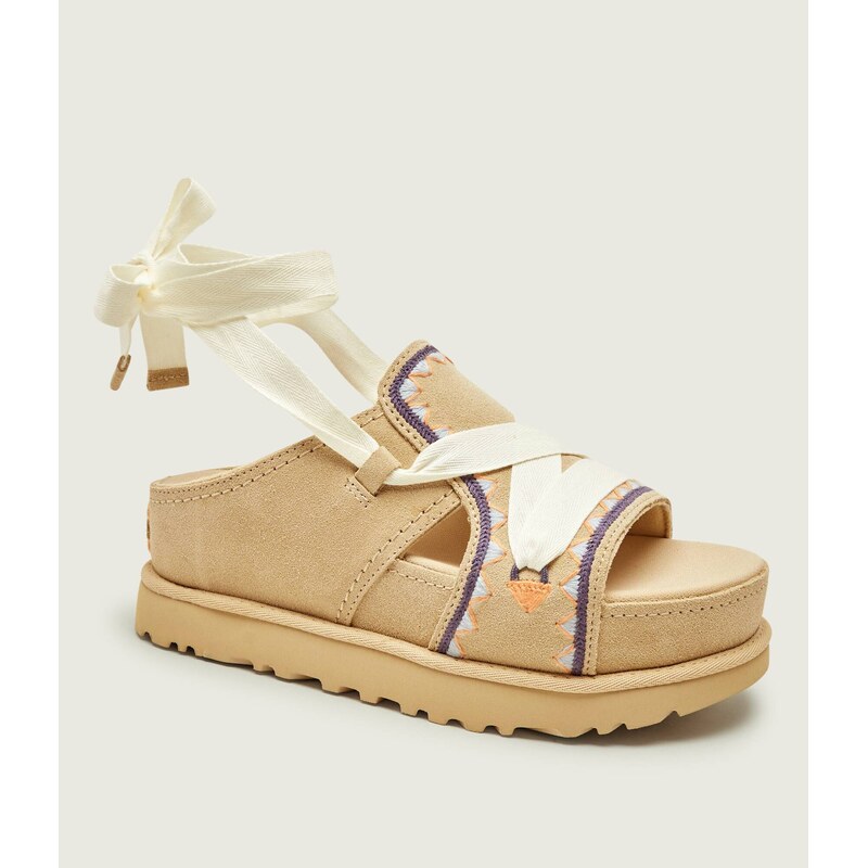 UGG Sandály W GOLDENSTAR HI ARTISTITCH | semiš 115051607