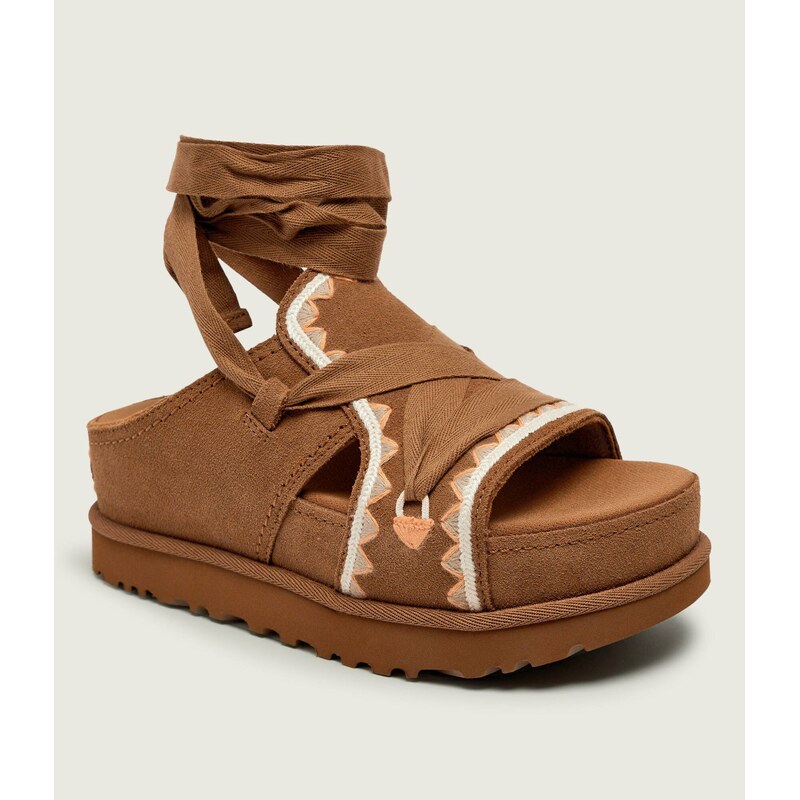 UGG Sandály W GOLDENSTAR HI ARTISTITCH | semiš 115051606