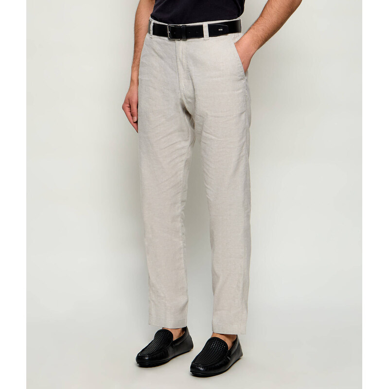 BOSS ORANGE Lněné kalhoty chino Sanderson-L-3 | regular fit
