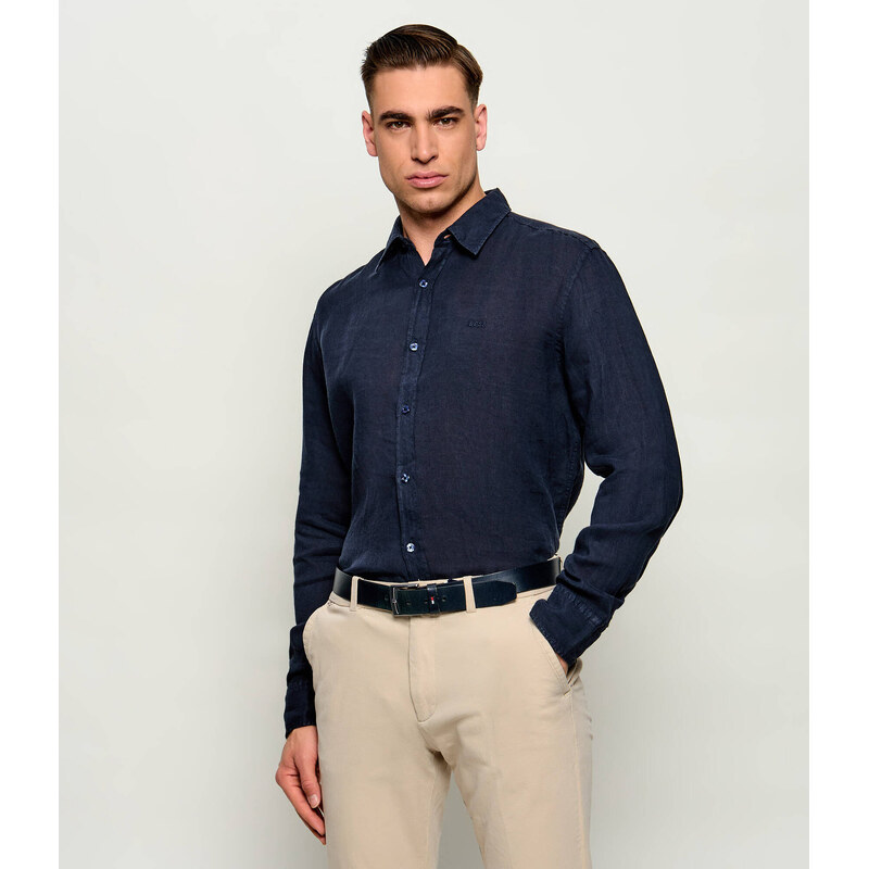 BOSS ORANGE Lněná košile Relegant_6_M | regular fit