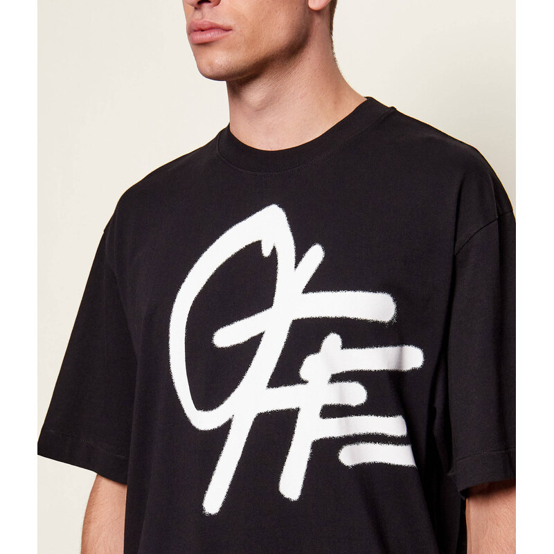OFF-WHITE Tričko SHARED SPRAY LOGO | Relaxed fit