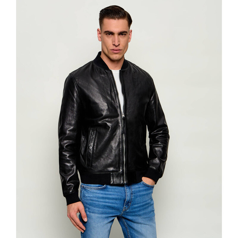 AllSaints Kožená bunda bomber MORTEN | regular fit