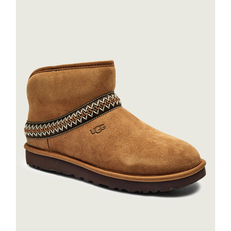 UGG Kožené sněhule CLASSIC MINI CRESCENT
