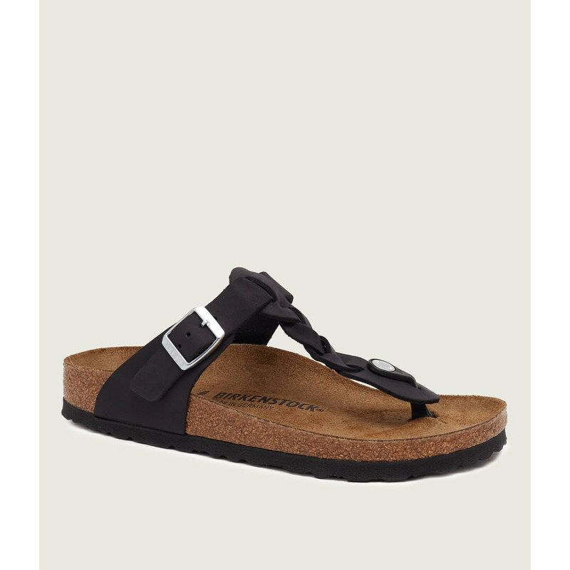 Birkenstock Kožené žabky Gizeh Braided LEOI | narrow fit