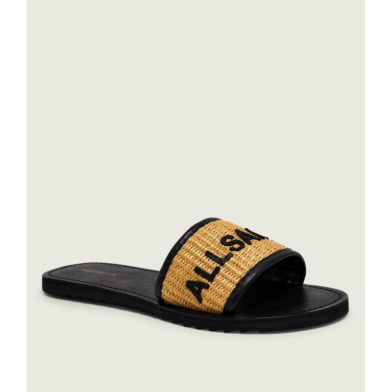 AllSaints Pantofle HOXTON s přídavkem kůže
