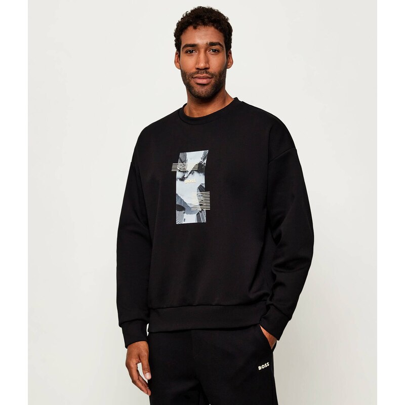 BOSS GREEN Mikina Stenson Zone | Oversize fit | stretch