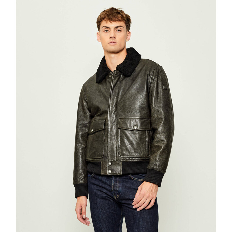 Joop! Jeans Kožená bunda Falko | regular fit | shearling