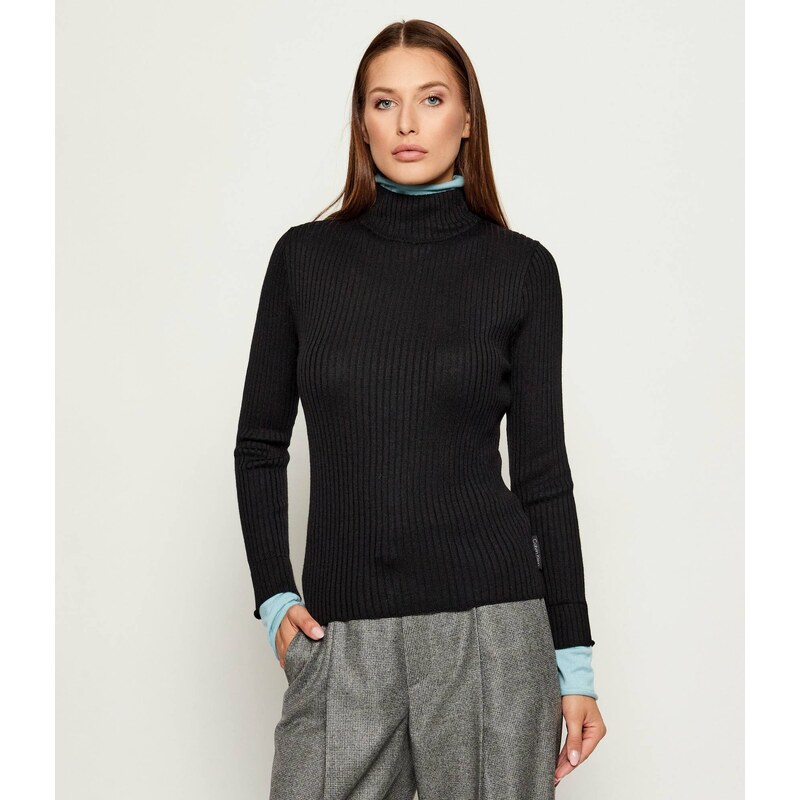 Calvin Klein Jeans Rolák | Slim Fit | s příměsí vlny 108112386