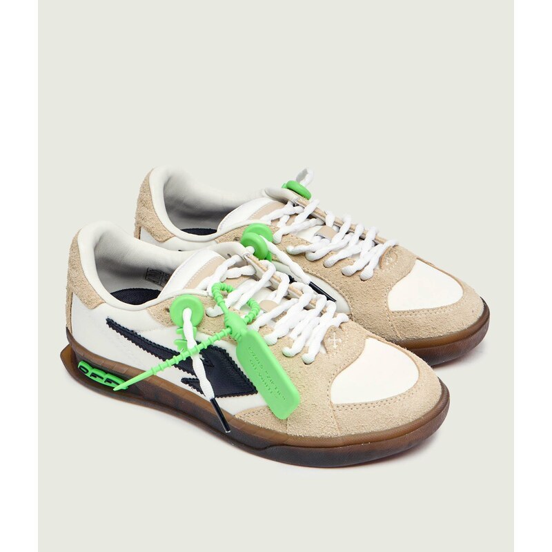 OFF-WHITE Kožené tenisky W-END OF PLAY | semiš