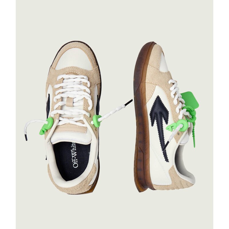OFF-WHITE Kožené tenisky W-END OF PLAY | semiš
