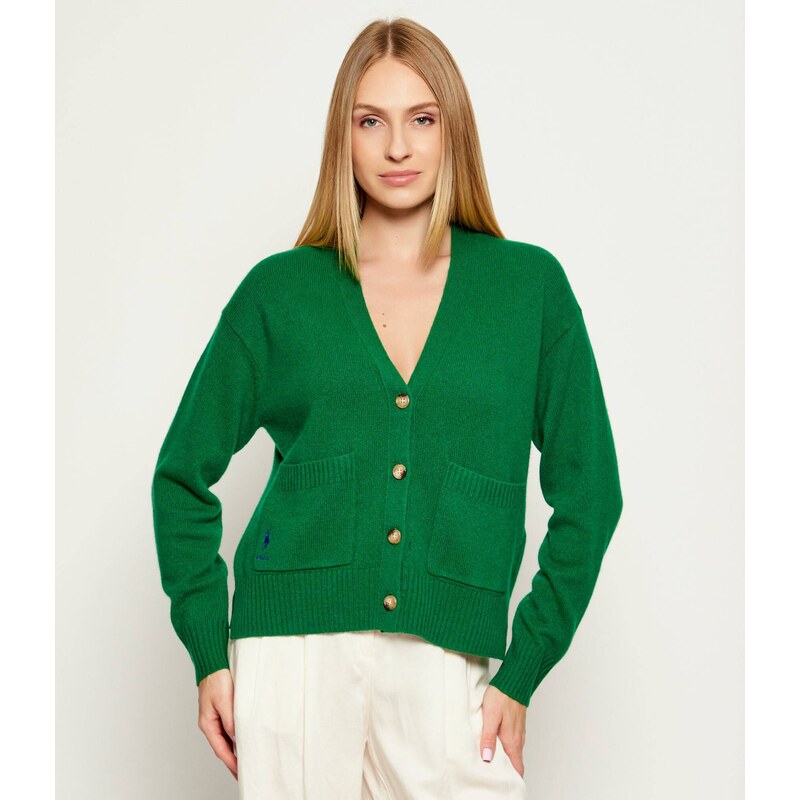 POLO RALPH LAUREN Vlněný kardigan | Loose fit | s příměsí
