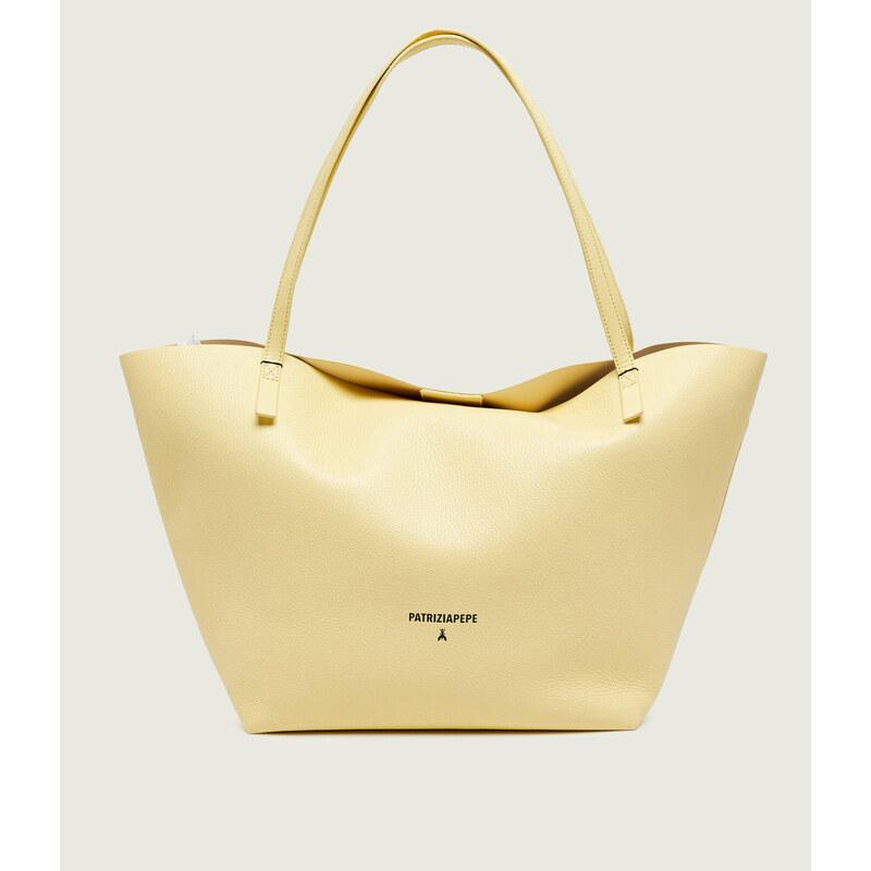 Patrizia Pepe Kožená kabelka shopper + váček