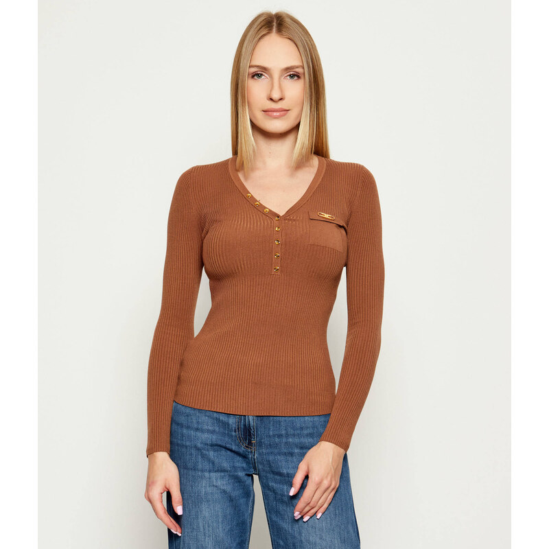 Elisabetta Franchi Svetr | Slim Fit |s příměsí hedvábí