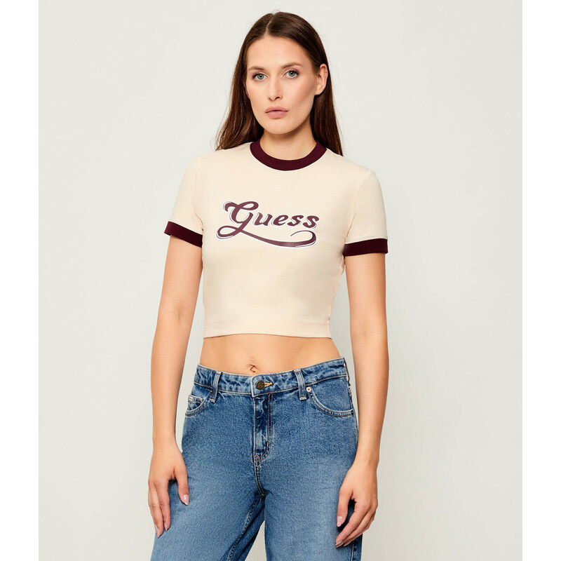 GUESS Tričko GLOSSY | Cropped Fit