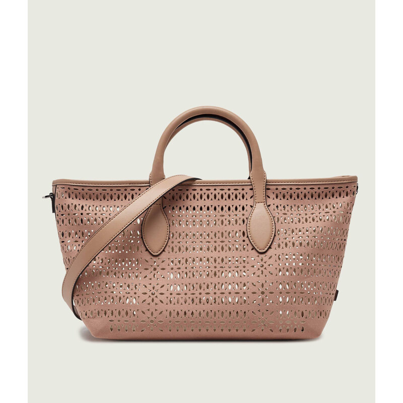 GIANNI CHIARINI Kabelka shopper MASHUP s přídavkem kůže