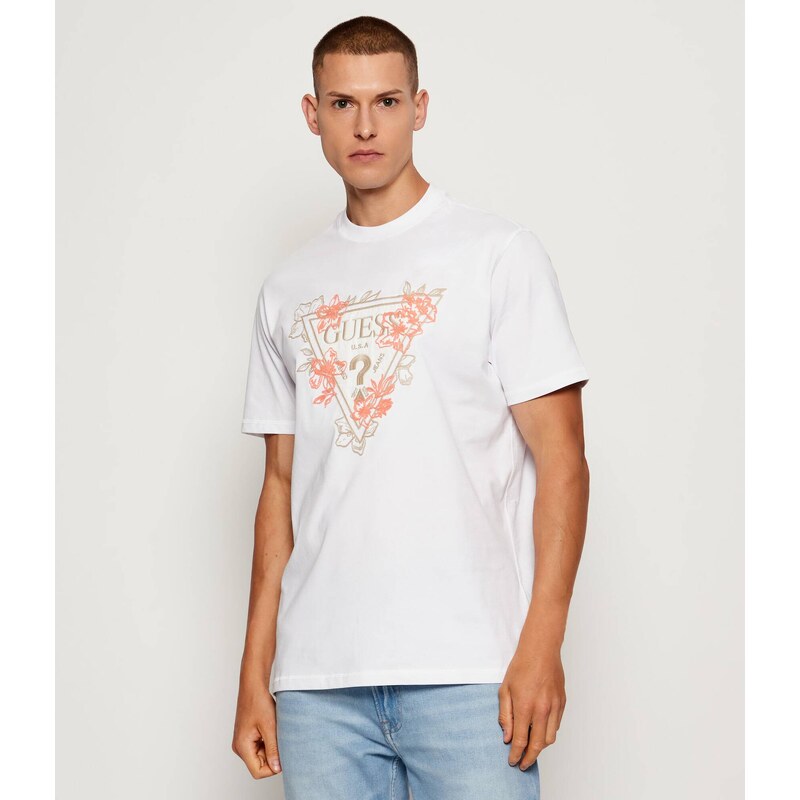 GUESS Tričko FLOWER | regular fit