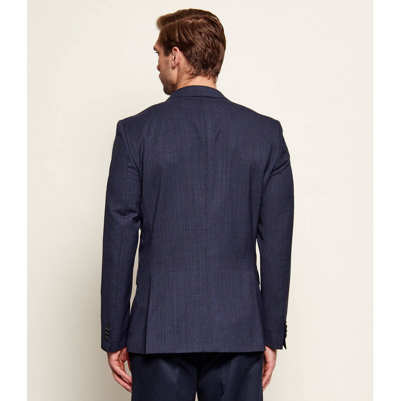 BOSS BLACK Vlněná sako H-Hutson-Peak-261 | Slim Fit