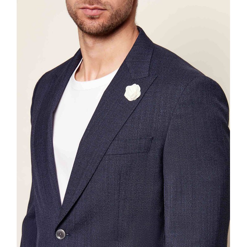 BOSS BLACK Vlněná sako H-Hutson-Peak-261 | Slim Fit