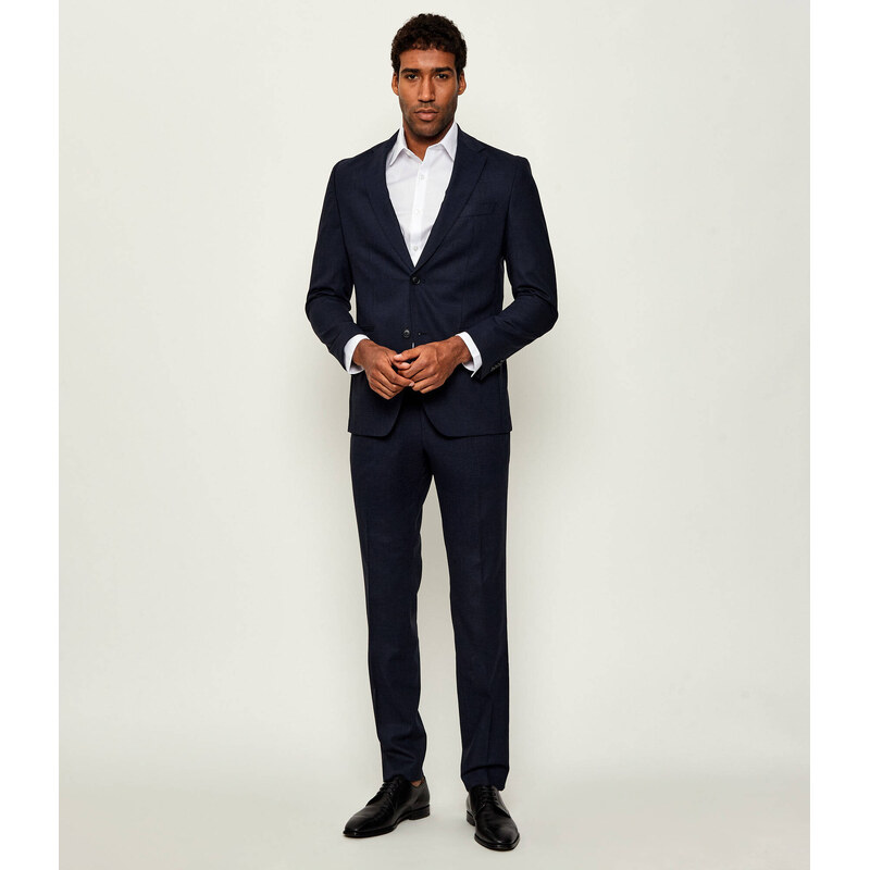 BOSS BLACK Vlněný oblek C-Huge-2Pcs-252 | Slim Fit