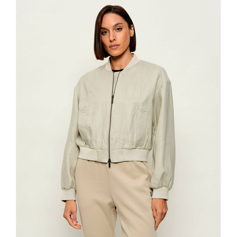 Armani Exchange Lněná bunda bomber | Oversize fit